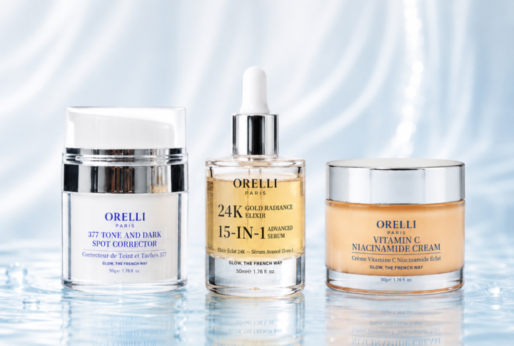 Orelli Paris Tone Refinement Ritual brightening skincare set
