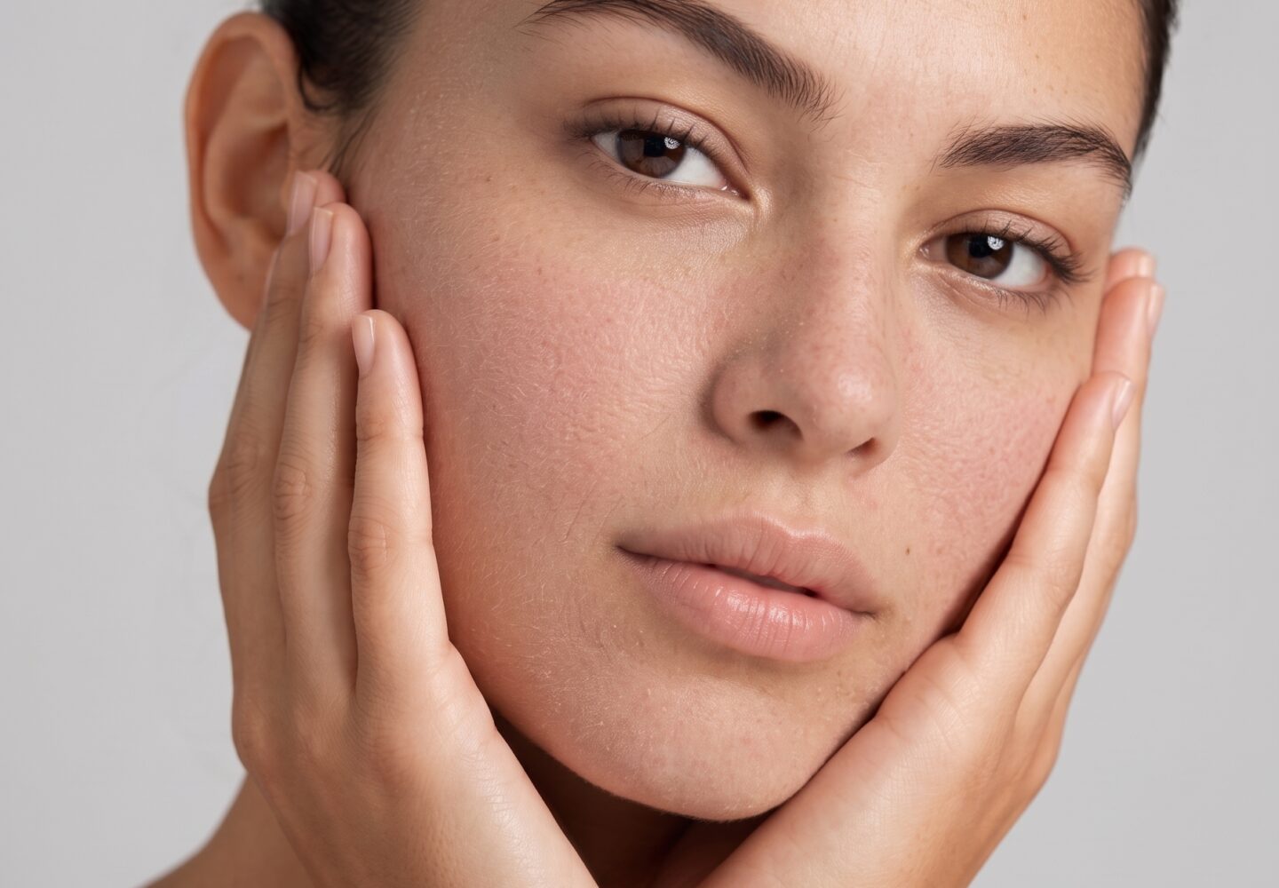 Woman with dry skin needing barrier repair