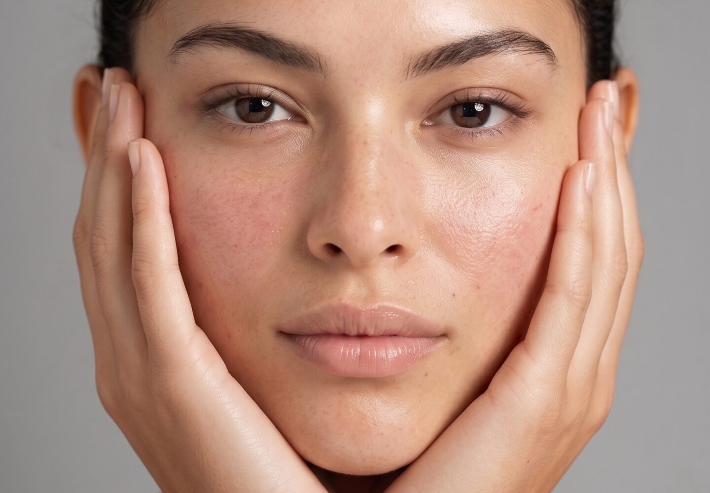 Woman with sensitive skin needing barrier support